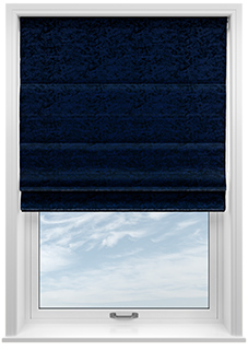 Cyrus Crushed Velvet, Royal Blue - Roman Blind
